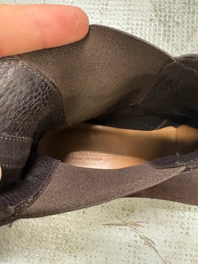 2000s Bottega Veneta Black Suede Leather Ankle Boots kBAhpSo 9