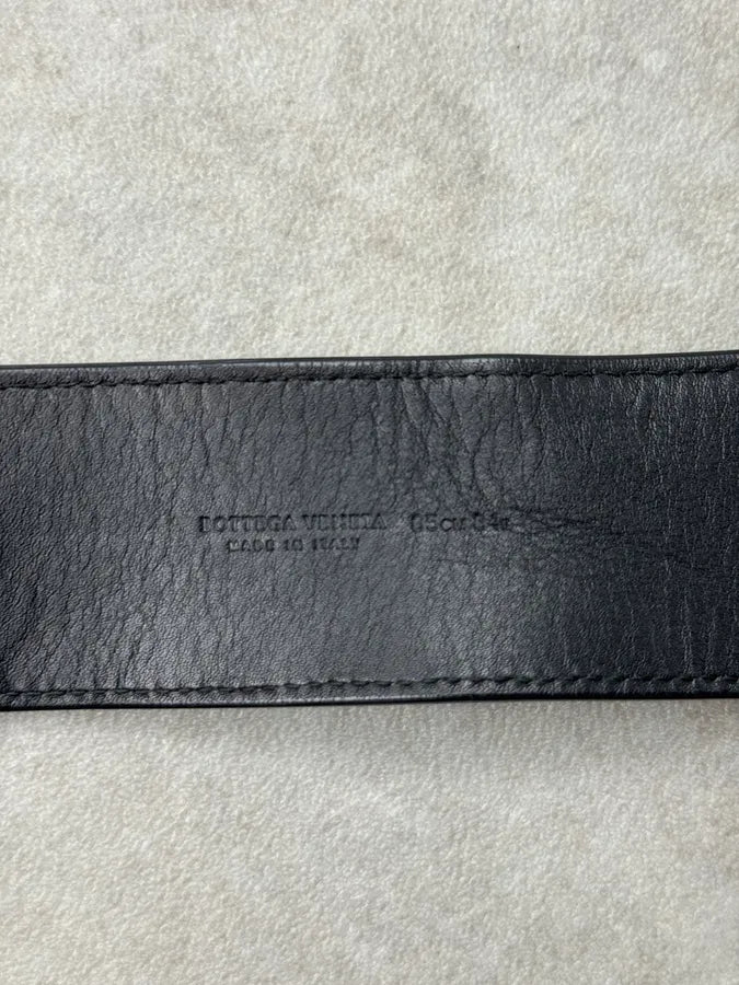 2000s Bottega Veneta Black Woven Leather Belt eomTIMf 6