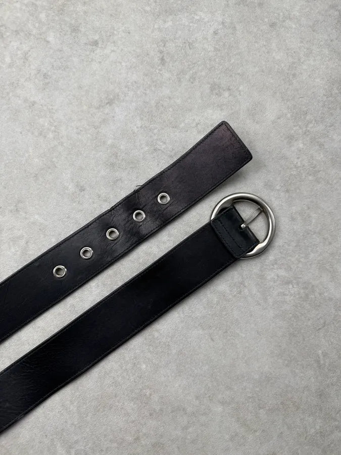2000s Bottega Veneta Black Woven Leather Belt eomTIMf 5