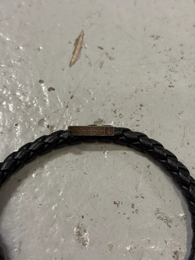 2000s Bottega Veneta Black Woven Leather Bracelet QFVcSWK 4