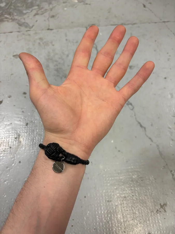 2000s Bottega Veneta Black Woven Leather Bracelet QFVcSWK 2