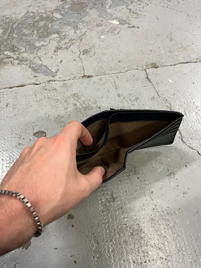 2000s Bottega Veneta Black Woven Leather Wallet UMvTQDB 7