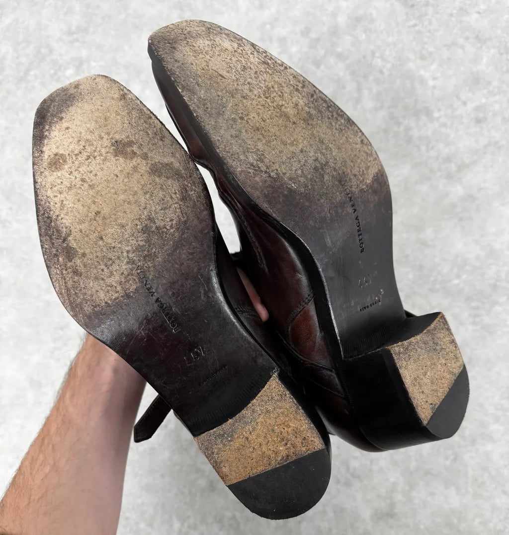 2000s Bottega Veneta Brown Leather Ankle Boots NKUuSFW 4