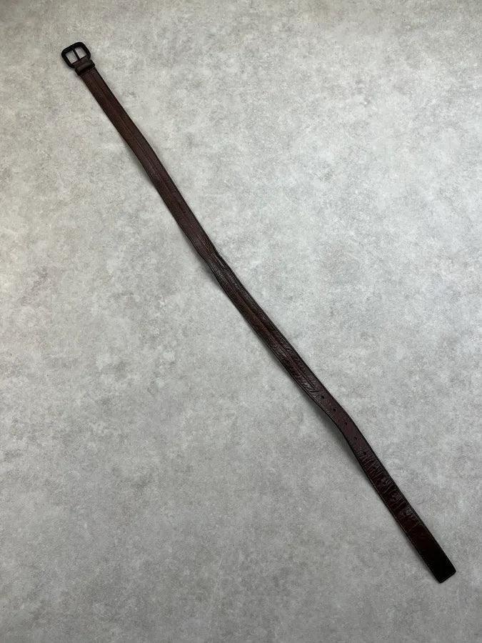 2000s Bottega Veneta Brown Leather Braided Buckle Belt NxbOQkI 6