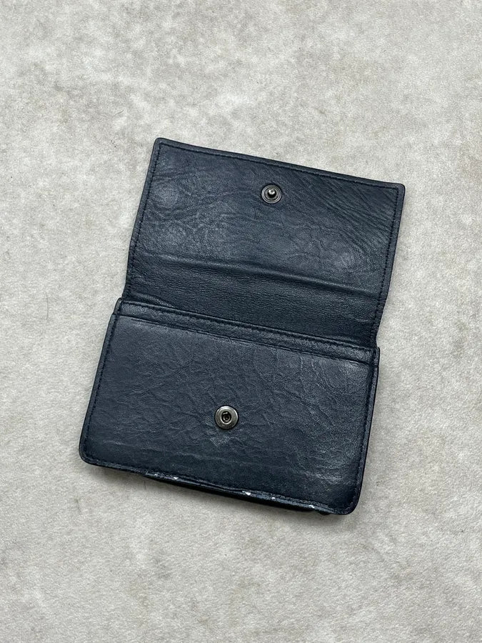 2000s Bottega Veneta Half Woven Black Pearl Leather Wallet YgHWoqc 2