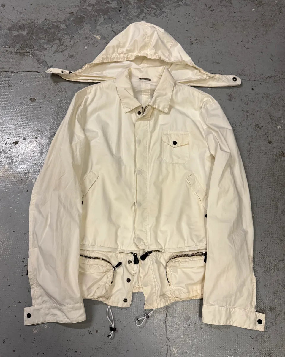 2000s Bottega Veneta White Cargo Jacket nyCakMc 0