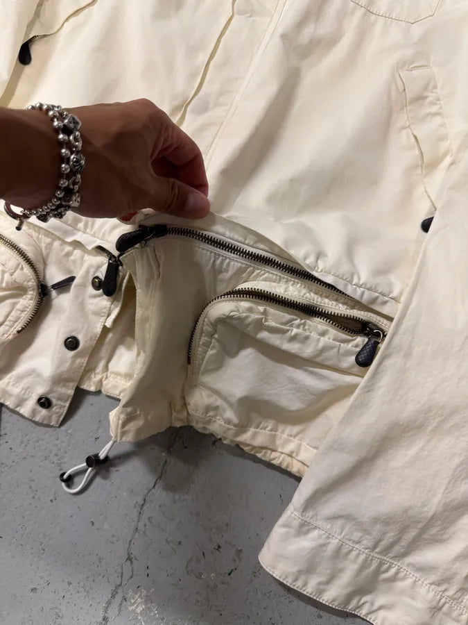 2000s Bottega Veneta White Cargo Jacket nyCakMc 3