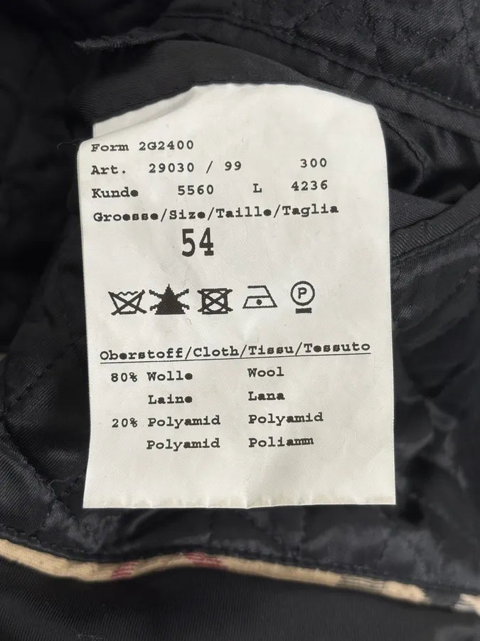 2000s Burberry Black Double-Breasted Wool Coat zMAFJfc 10