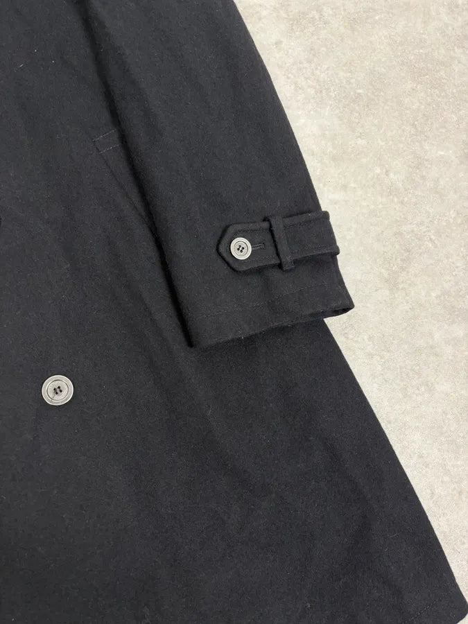 2000s Burberry Black Double-Breasted Wool Coat zMAFJfc 7