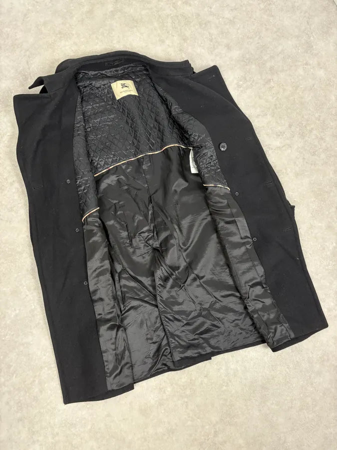 2000s Burberry Black Double-Breasted Wool Coat zMAFJfc 6