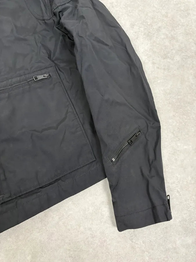 2000s Burberry Black Asymmetrical Nylon Biker Jacket AqiybbB 7