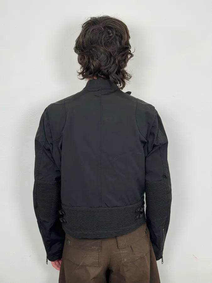 2000s Burberry Black Asymmetrical Nylon Biker Jacket AqiybbB 2