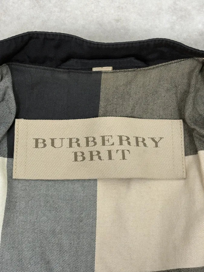 2000s Burberry Black Asymmetrical Nylon Biker Jacket AqiybbB 10