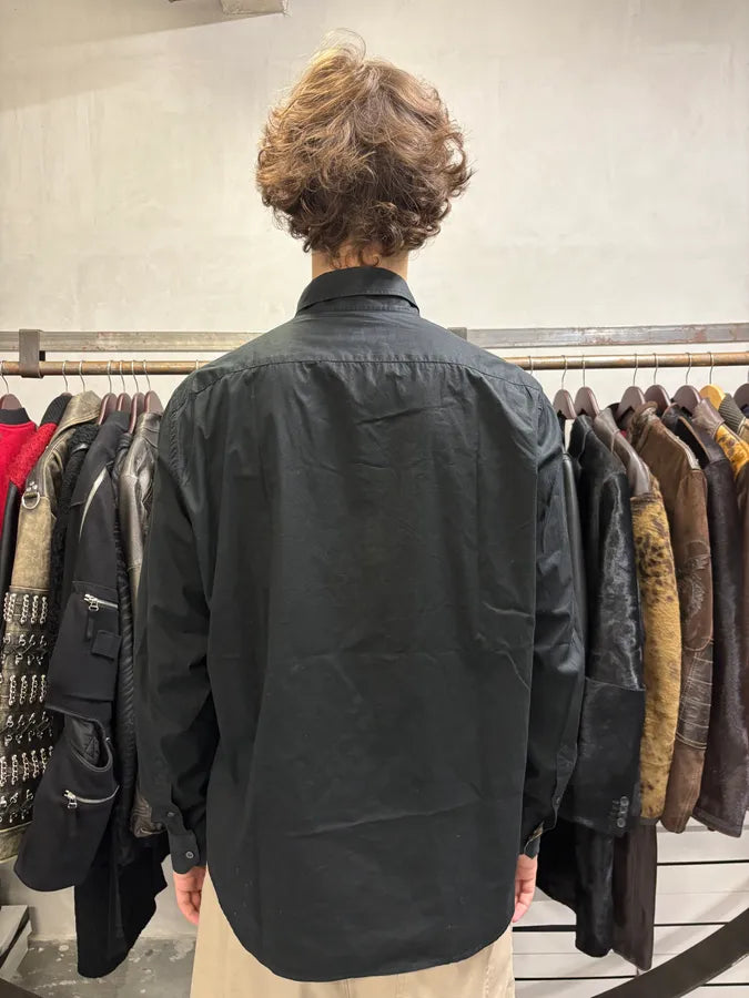 2000s Burberry Black Tartan Minimalist Mafia Shirt exOQuzj 2