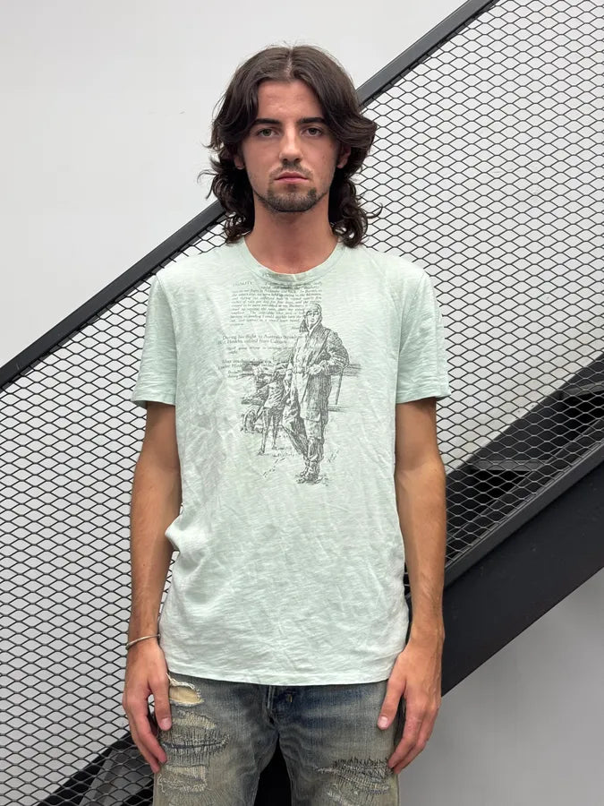 Burberry Brit Light Blue Mint Cotton Explorer Graphic T-Shirt nOwImdt 2