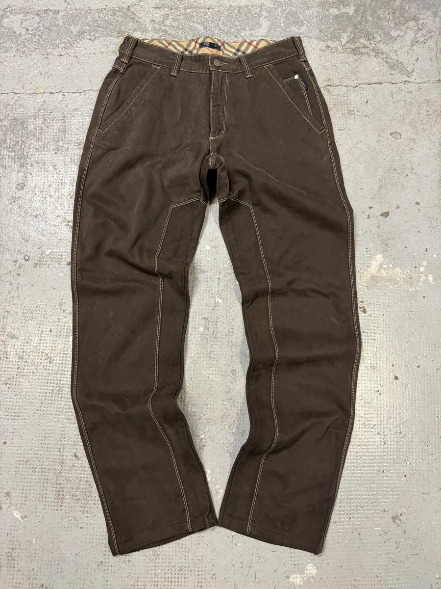 2000s Burberry Brown Signature Regular Pants GCYJCfV 0