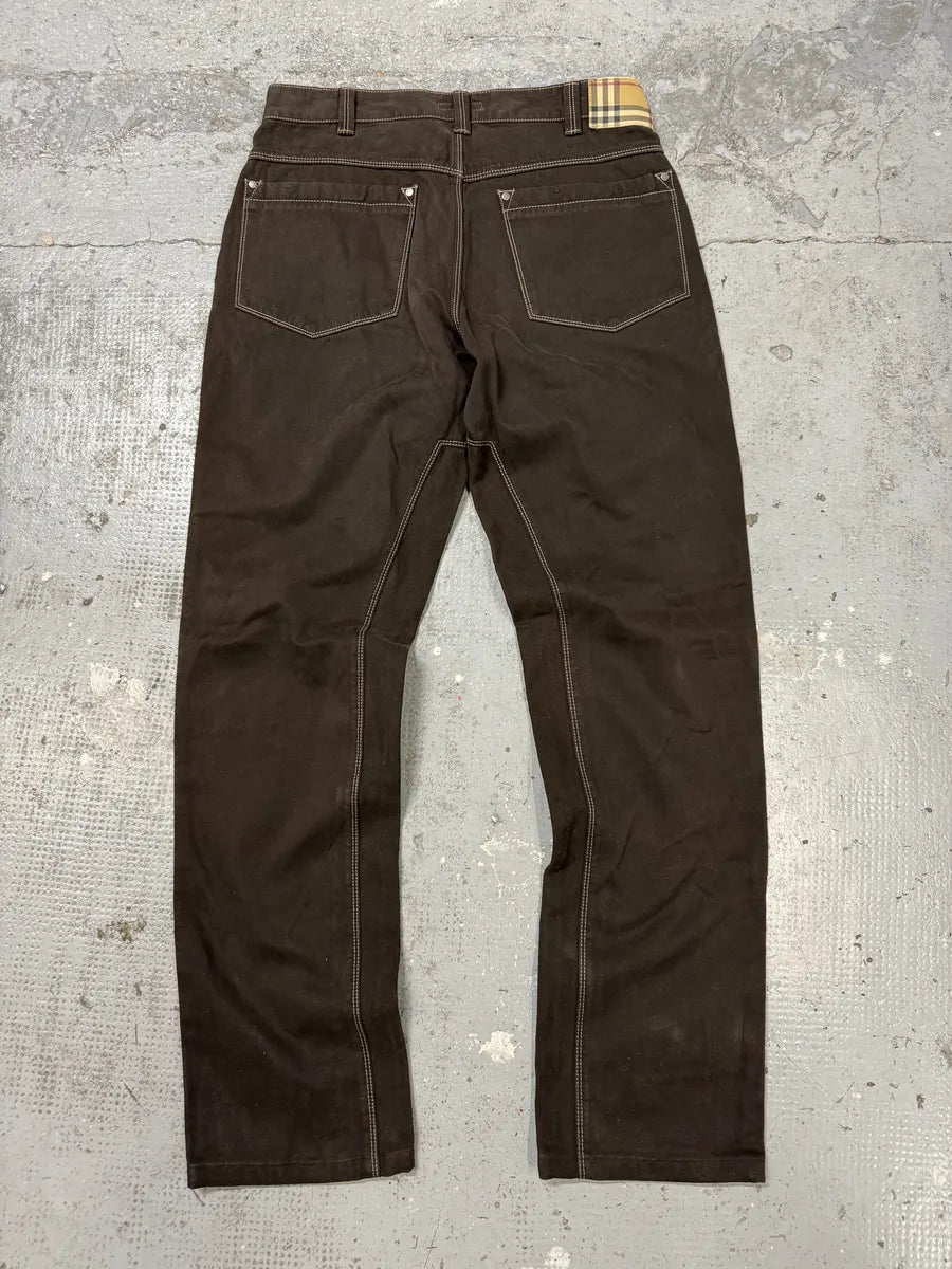 2000s Burberry Brown Signature Regular Pants GCYJCfV 1