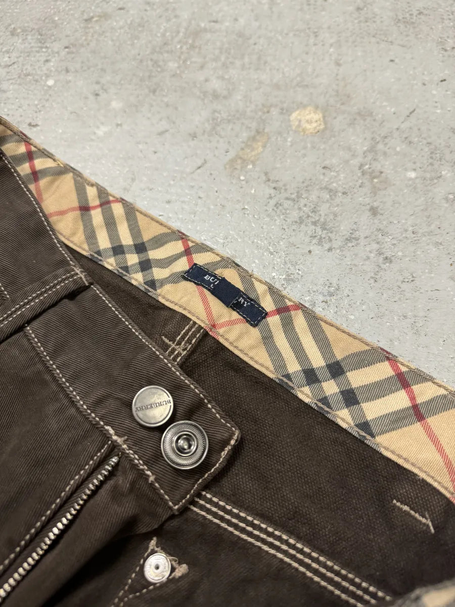 2000s Burberry Brown Signature Regular Pants GCYJCfV 10