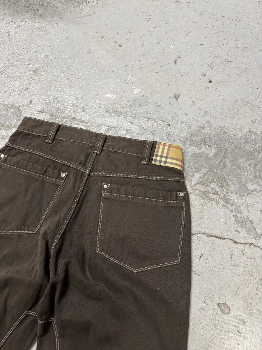 2000s Burberry Brown Signature Regular Pants GCYJCfV 7
