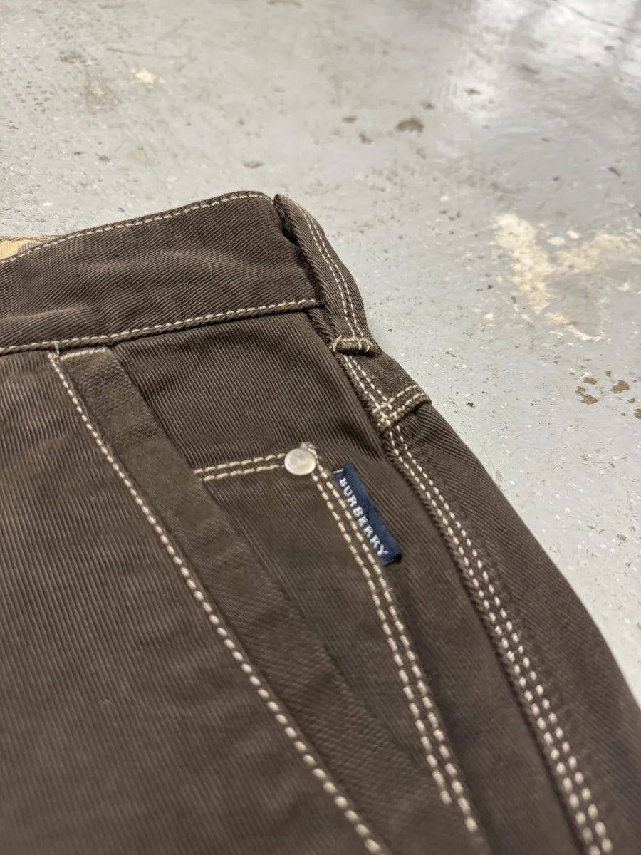 2000s Burberry Brown Signature Regular Pants GCYJCfV 8
