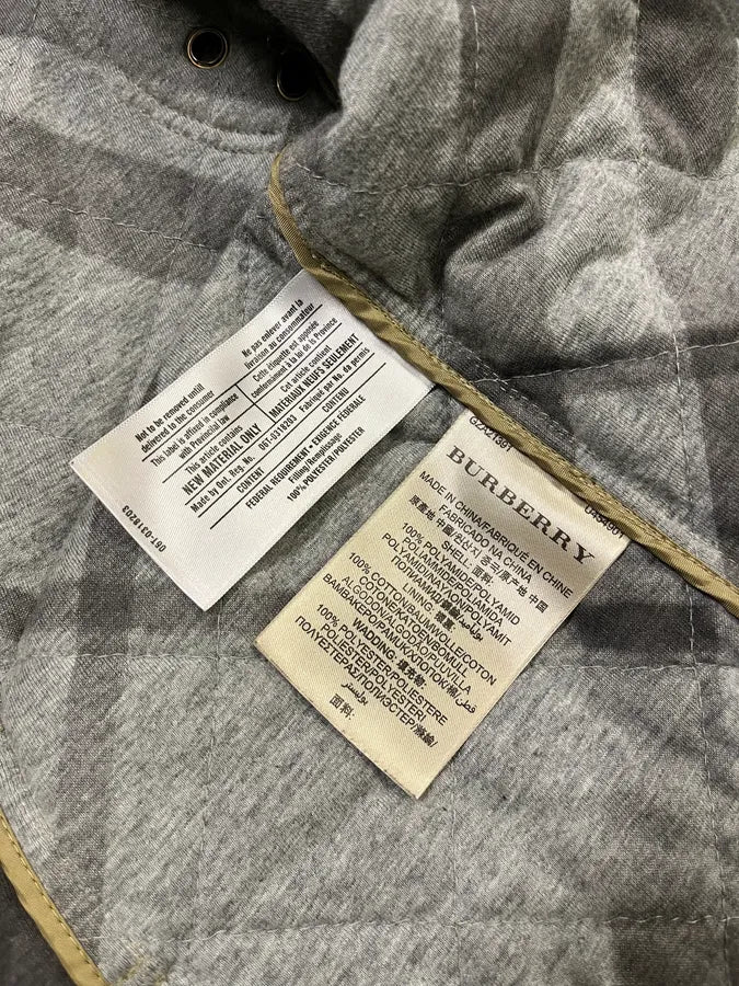 2000s Burberry Green Asymmetrical Quilted Puffer Jacket  MEsjbsM 12