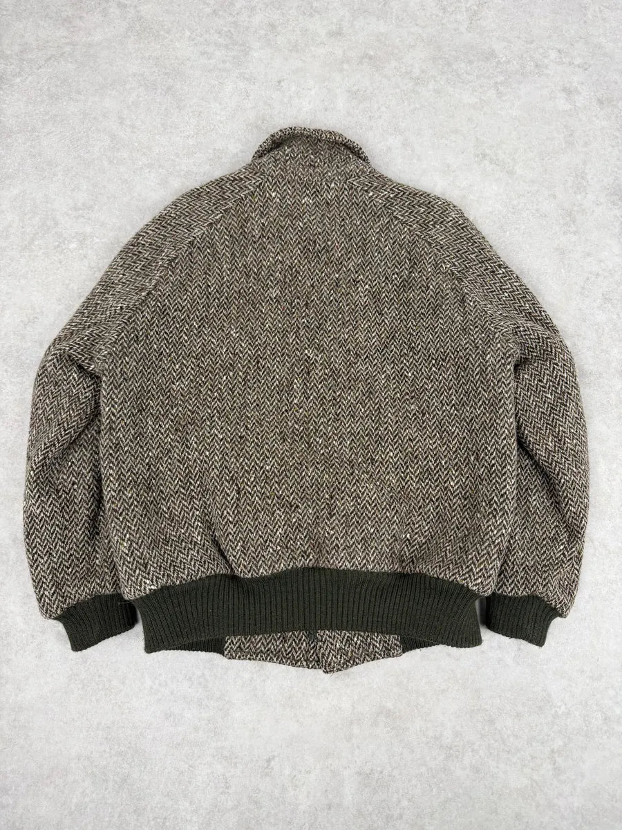 2000s Burberry Grey Wool Aviator Bomber Jacket aURUnJk 1