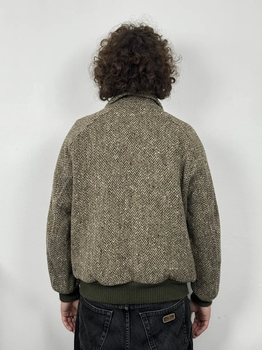 2000s Burberry Grey Wool Aviator Bomber Jacket aURUnJk 3