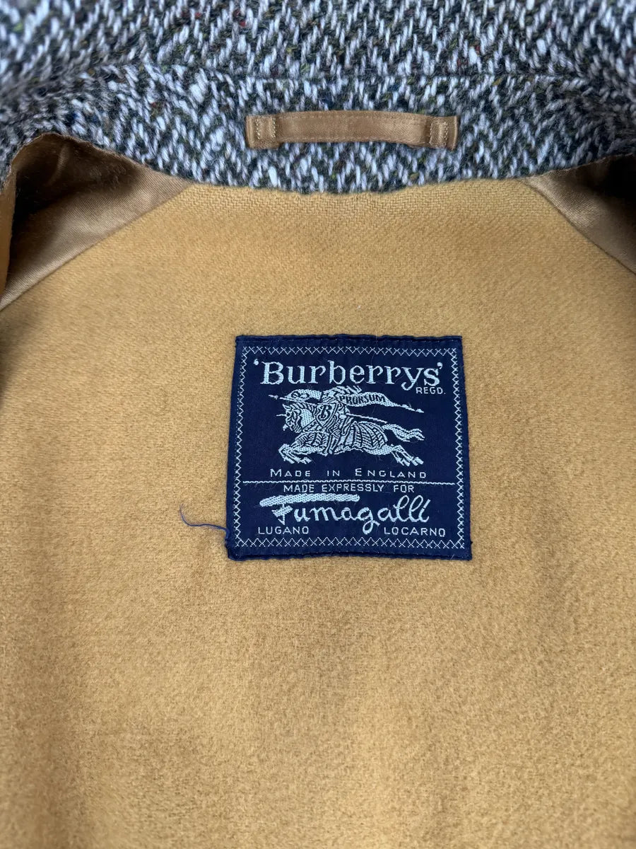 2000s Burberry Grey Wool Aviator Bomber Jacket aURUnJk 7