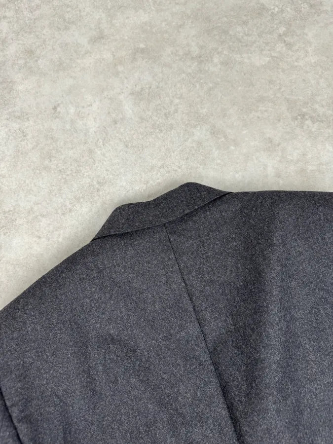 1990s Burberry Grey Wool Blazer Jacket LIJyyjr 6