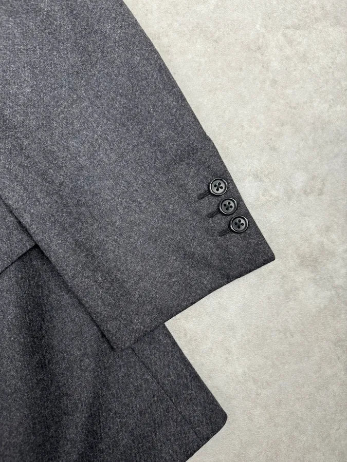1990s Burberry Grey Wool Blazer Jacket LIJyyjr 7