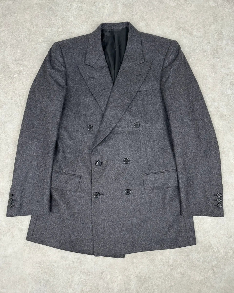 1990s Burberry Grey Wool Blazer Jacket LIJyyjr 0