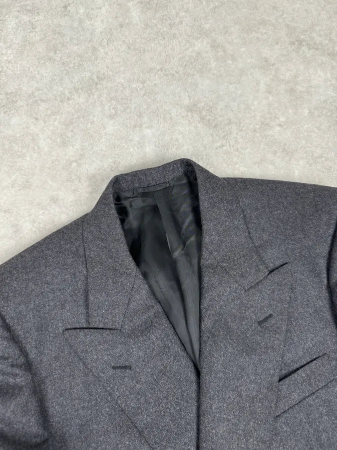 1990s Burberry Grey Wool Blazer Jacket LIJyyjr 4