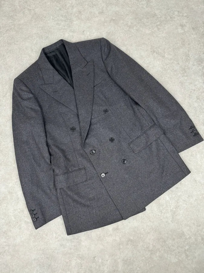 1990s Burberry Grey Wool Blazer Jacket LIJyyjr 3