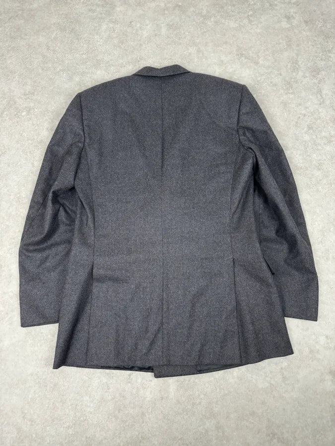 1990s Burberry Grey Wool Blazer Jacket LIJyyjr 5