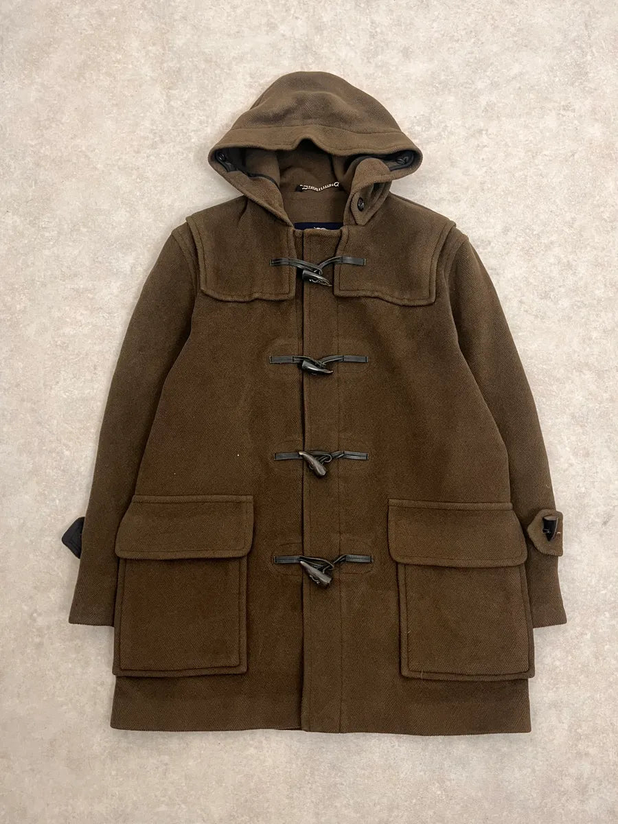 2000s Burberry Khaki Hooded Wool Jacket PArBTbQ 0
