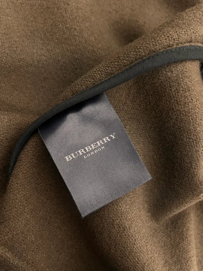 2000s Burberry Khaki Hooded Wool Jacket PArBTbQ 10