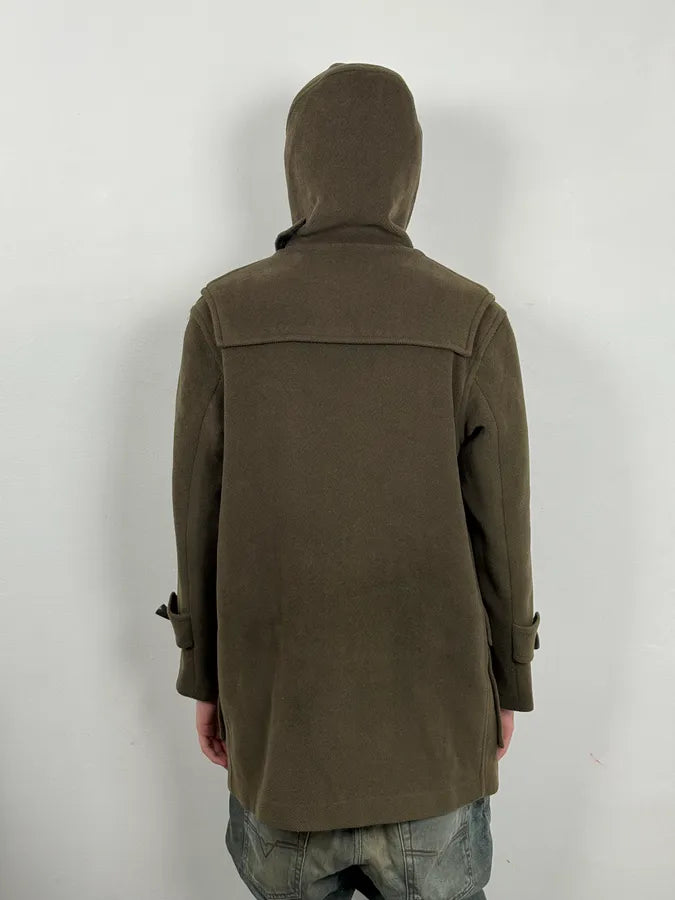 2000s Burberry Khaki Hooded Wool Jacket PArBTbQ 2