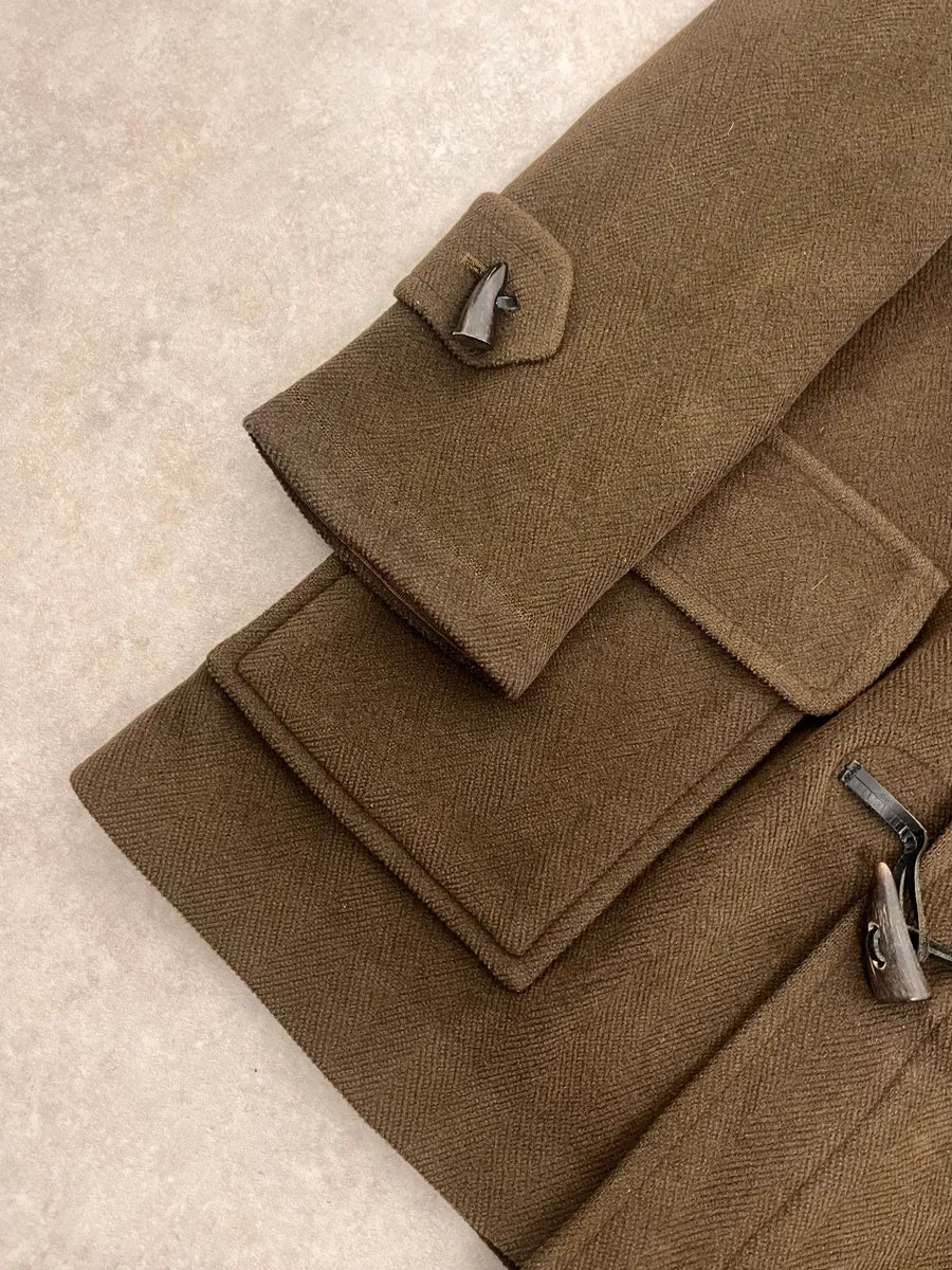 2000s Burberry Khaki Hooded Wool Jacket PArBTbQ 5