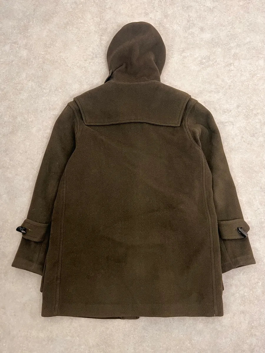 2000s Burberry Khaki Hooded Wool Jacket PArBTbQ 6