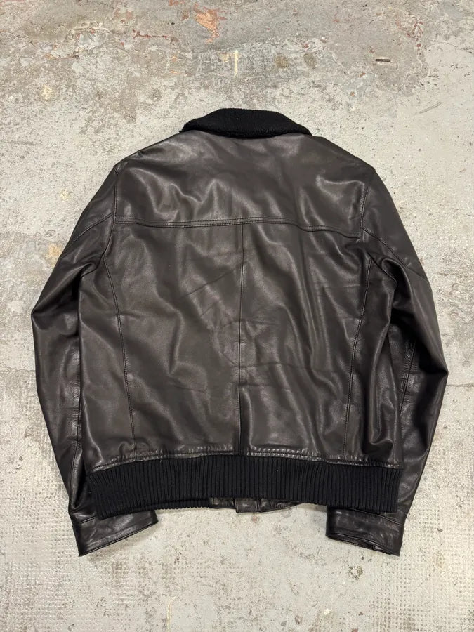 2000s Burberry London Black Premium Leather Jacket NKJIkIR 4