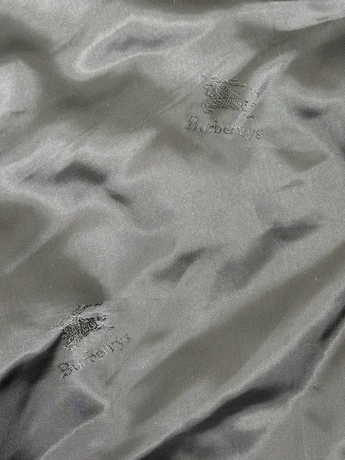 2000s Burberry Navy Black Suede Leather Buttoned Classy Jacket HluzokL 9