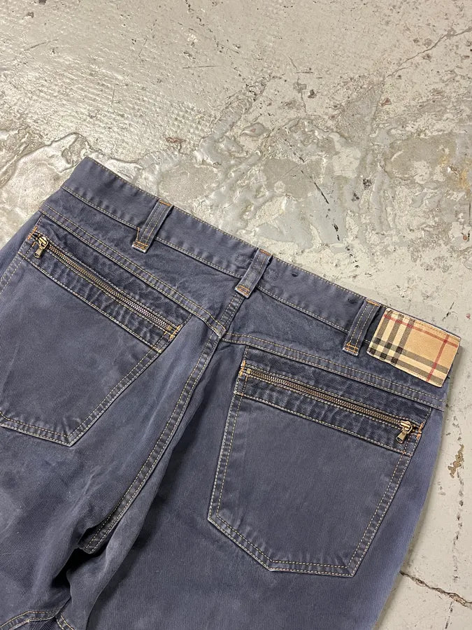 2000s Burberry Navy Light Worker Pants qzkmWuP 7