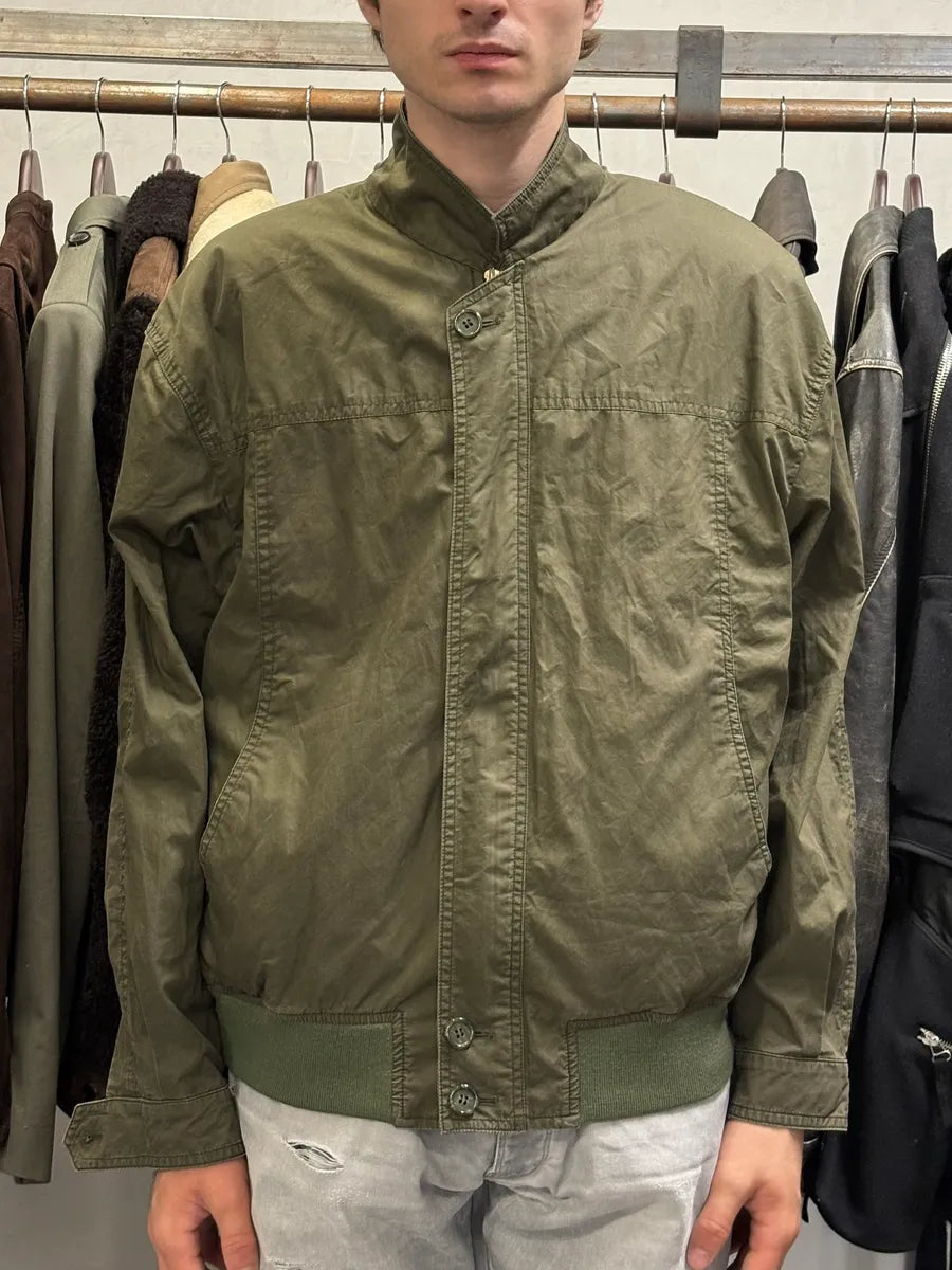 2000s Burberry Olive Green Buttoned Military Jacket HJhPKkE 1