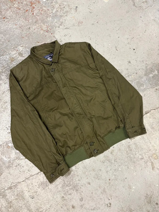2000s Burberry Olive Green Buttoned Military Jacket HJhPKkE 3