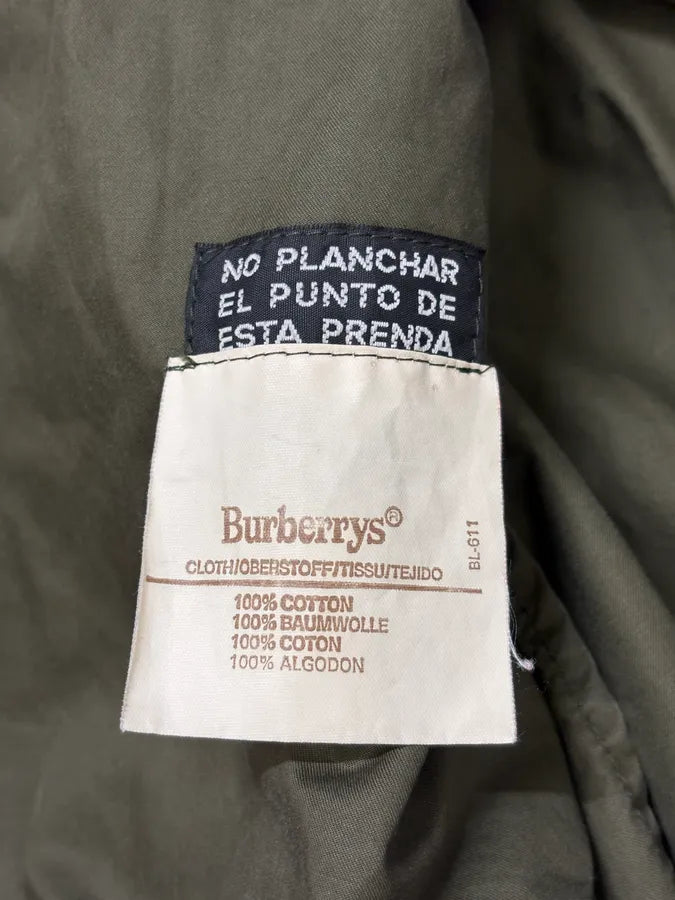 2000s Burberry Olive Green Buttoned Military Jacket HJhPKkE 9