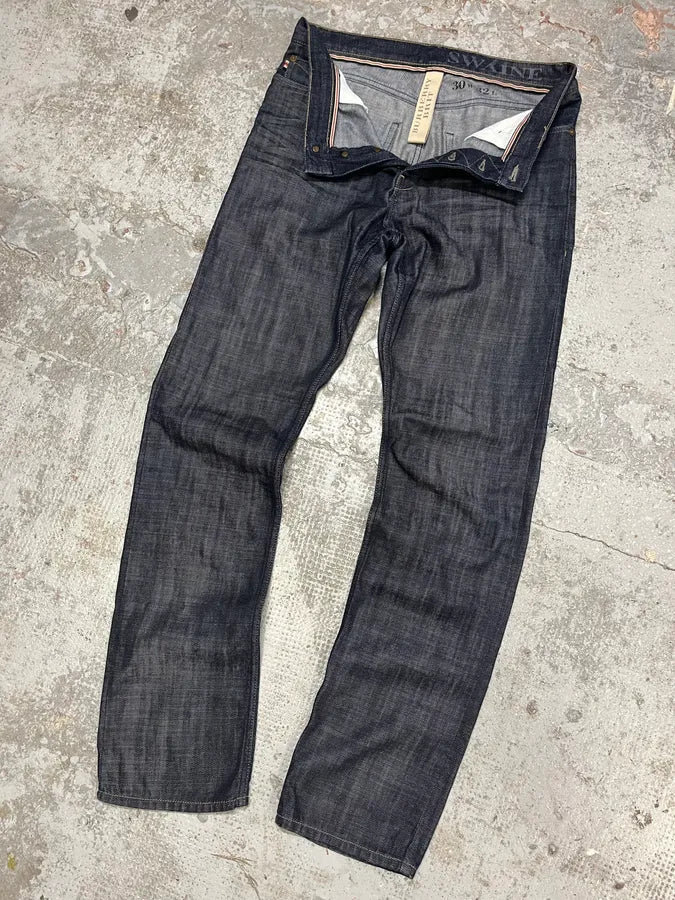 2000s Burberry Raw Denim Jeans VwpKJbY 5