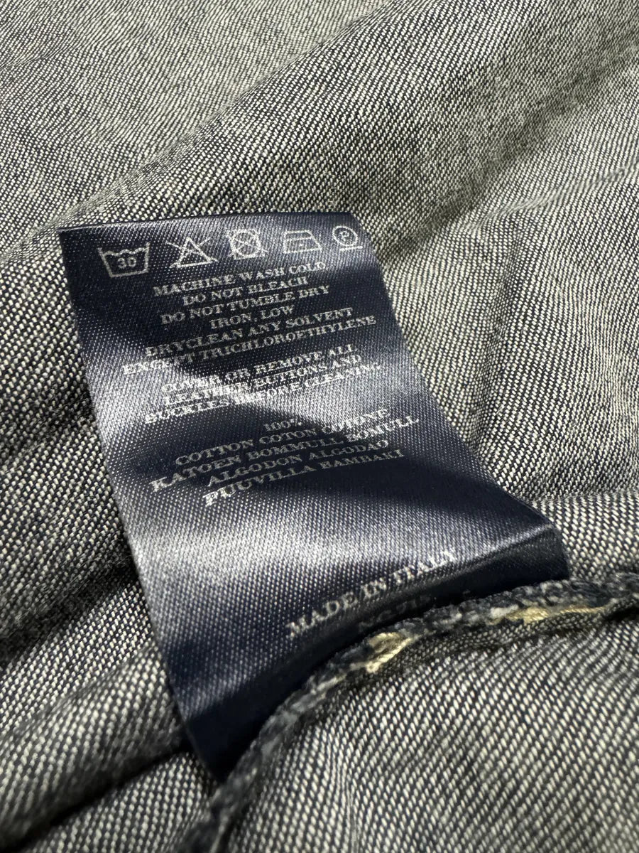 2000s Burberry Tartan Blue Denim Shirt ZnJRCZs 8