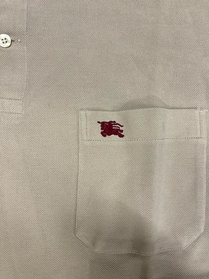 2000s Burberry Tartan Check Beige Polo UKaEvQX 6
