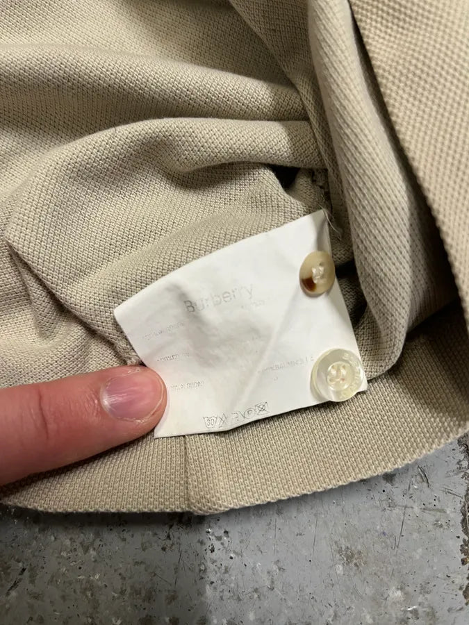 2000s Burberry Tartan Check Beige Polo UKaEvQX 8