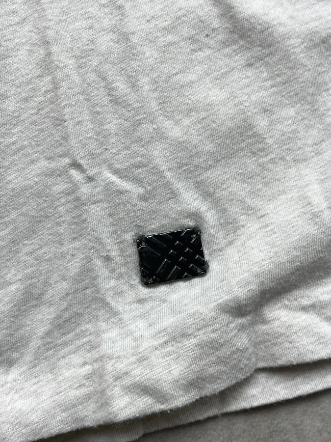 2000s Burberry White Check Striped T-Shirt sWuhvYU 6